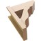 Ekena Millwork 8-in W x 18-in D x 22-in H Funston Slat Rough Cedar Woodgrain TimberThane Outlooker, Primed Tan OUTUR080X18X22FST24RCPR - alternate 2
